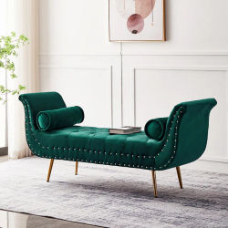 Banco de almacenamiento de muebles, taburete de extremo de cama, silla, taburete de tela, cama de estilo europeo, guardarropa, taburete para cambiar zapatos