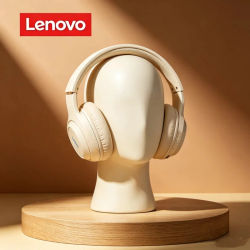 Auriculares Lenovo Bluetooth 5.3, Auriculares Inalámbricos Plegables para Computadora, Auriculares para Juegos 360 ° Auriculares con Sonido Estéreo Originales