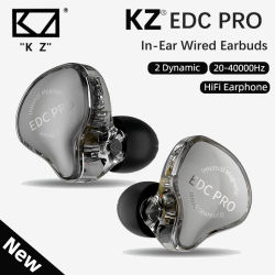 Nuevo Auriculares KZ EDC Pro con Monitor intrauditivo dinámico, auriculares con cable HiFi, auriculares estéreo de graves para juegos y música, auriculares deportivos con reducción de ruido