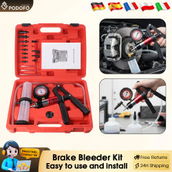 Aspiradora de Mano para Auto Podofo, Bomba de Vacío Tipo Pistola, Probador Automotriz ﻿ Kit de herramientas manuales para purgar frenos y comprobar su estado