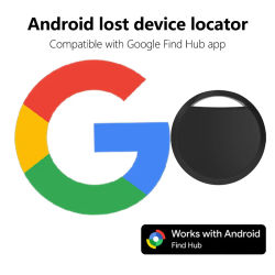 Localizador inteligente GPS con etiqueta, dispositivo antipérdida con Bluetooth, llaves móviles, buscador de mascotas y niños mayores, funciona con Android y Google Find My