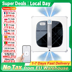 Robot limpiador de ventanas ABIR WD10, cepillos de doble rodillo, 4 cepillos para esquinas, pulverización de agua en 6 direcciones, succión de 10000 PA, lavado en húmedo y fregado combinados