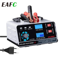 EAFC-cargador de batería de coche de 12V/24V, cargador de batería de coche de gran potencia de 400W, reparación de pulso inteligente para coche, SUV, camión, barco