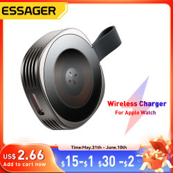 Essager-cargador inalámbrico magnético para Apple Watch 9, 8, 7, 6, 5, 4, 3 SE, estación de carga Ultra rápida, cargador portátil de doble puerto para reloj