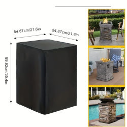 Cubierta cuadrada para fogones, impermeable, resistente a todo tipo de clima, cubierta para muebles de Patio exterior 210D para mesa de fogones, 1 ud.