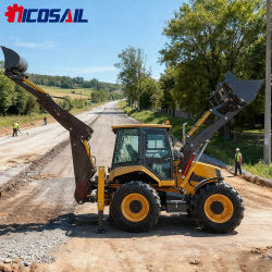 Nueva Cargadora Agrícola Grande con Motor Diésel, Certificación CE y EPA, Retroexcavadora 4x4 en Venta