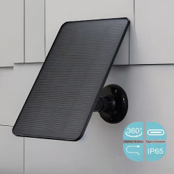 Cargador de panel solar tipo C, adaptador solar para exteriores, para cámara de seguridad, luz LED, fuente de alimentación para monitoreo del hogar