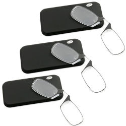 3 uds Clip nariz Mini gafas de lectura para hombres gafas ópticas con caja cartera gafas graduadas 1,0-3.0