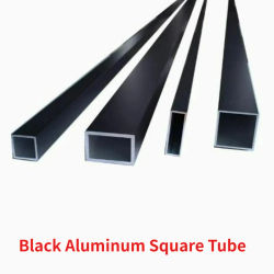 2 Tubos Cuadrados de Aluminio, Color Negro, Perfil 8x8mm~30x30mm, Tubo Rectangular de Alta Resistencia, Duradero, para Muebles DIY
