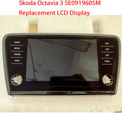 Monitor de navegación Original, pantalla LCD de Radio con pantalla táctil de 8 pulgadas para Skoda Octavia 3 5E 0919605 M 5E 0919605 N N
