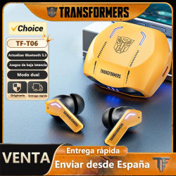 TRANSFORMERS-auriculares inalámbricos TF-T06 para videojuegos, cascos con Bluetooth V5.3, reducción de ruido, para música