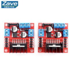 Módulo de placa de accionamiento de Motor de puente H Dual L298N, módulo de accionamiento de Robot de vehículo inteligente de Motor bidireccional 2A 5V-35V