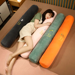 Almohada rectangular para niñas, cojín multifuncional de soporte para dormir, refuerzo largo, almohada para embarazo, durmientes laterales y lectura de cama