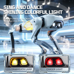 Perro Robot Inteligente para Niños, Control Remoto por APP, Cachorro Biónico Interactivo con Luz LED y Música, Juguete Electrónico que Canta y Baila, Regalo para Mascotas