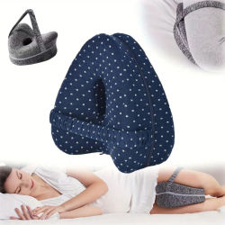 Almohada de espuma viscoelástica para pierna y rodilla, almohada de soporte de espuma para dormir lateral, ciática ortopédica, almohada para aliviar la espalda y la cadera para cama y sofá