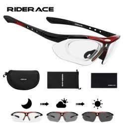 RIDERACE gafas de sol para ciclismo, gafas de sol fotocromáticas para bicicleta de montaña MTB, gafas deportivas para bicicleta de carretera
