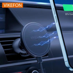 VIKEFON-cargador inalámbrico magnético para coche, soporte para teléfono con ventilación de aire, carga rápida para iPhone 12, 13, 14, 15 pro max