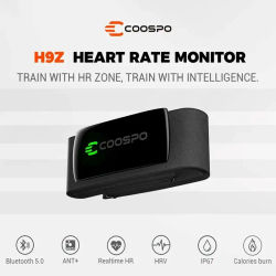 COOSPO-Monitor de ritmo cardíaco H9Z, correa de pecho recargable, Sensor HR, HRM, Bluetooth 5,0, ANT +, ip67impermeable, uso para Garmin/Wahoo/Zwift