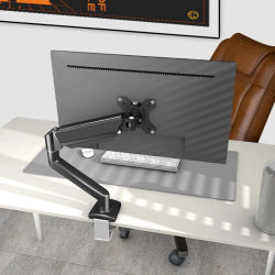 Soporte colgante ajustable para Monitor de PC, ordenador de escritorio, soporte de pantalla de 17-32 pulgadas, abrazadera de brazo de elevación, Base de montaje con ojal