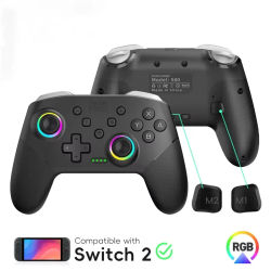 DATA FROG Controlador Bluetooth para Switch 2 / OLED / Lite, Gamepad Pro inalámbrico con Turbo y batería de 1000 mAh