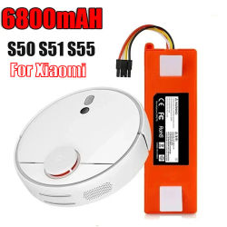 6800mah 14,4 V Li-ion para Xiaomi Robot Roborock S50 S51 S55 S5 MAX S6 batería para Robot aspirador batería de repuesto