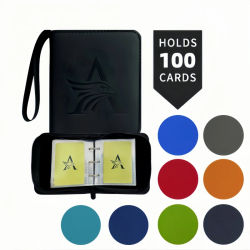 Carpeta Premium con Cierre para Tarjetas Coleccionables, 100 Bolsillos de Doble Cara, Carpeta de PU para MTG, TCG, Tarjetas Deportivas