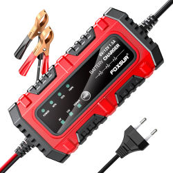 Cargador y mantenedor de batería de motocicleta de 12V, pantalla Digital, carga de batería de coche, cargador de batería de mantenimiento completamente automático de 1,5a