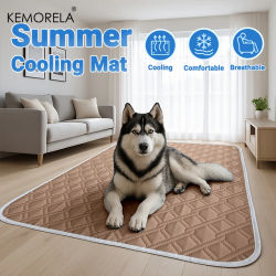 KEMORELA Alfombra Refrescante de Verano para Perros y Gatos, Lavable, para Cachorros y Perros Grandes, Colchón de Gel Frío, Manta, Suministros para Mascotas