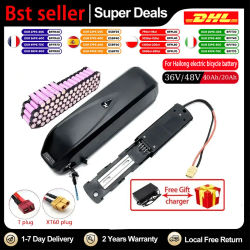 Batería Original Hailong 48V 36V 40AH Ebike 18650 celda 30A BMS 350W 500W 750W 1000W envío gratis y cargador de regalo sin impuestos