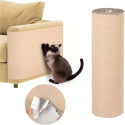 Tapete Rascador para Gatos Autoadhesivo Personalizable de 30x100CM - Protege los Muebles y Promueve Uñas Saludables