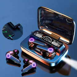 Auriculares Bluetooth M19 inalámbricos Tws soporte para juegos con cancelación de ruido táctil Mini auriculares intrauditivos con batería externa de emergencia