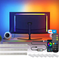 Tira de Luces LED USB para PC de 24-34 Pulgadas, RGBIC, Sincronización con Música por Aplicación, Retroiluminación LED para Monitor, Decoración de Ambiente para Sala de Juegos