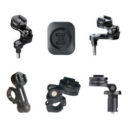 Soporte de teléfono para motocicleta, soporte para teléfono móvil, Scooter, soporte de bloqueo rápido, soporte Universal para Moto con adaptador