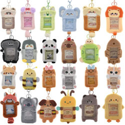 Carpeta Kpop de 3 pulgadas, soporte para tarjetas fotográficas de felpa, llaveros, hámster, gato, oso, Panda, Instax, Mini álbum de fotos para fotografías, ídolo coreano