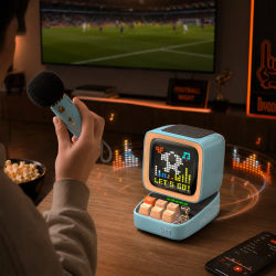Divoom Ditoo-Pro-altavoz portátil ditoo-pro Retro Pixel Art, reloj despertador con Bluetooth, tablero de pantalla LED artesanal, bonito regalo, decoración de luz para el hogar
