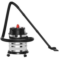 Aspiradora en Seco y Húmedo con Tanque de Acero Inoxidable de 5 Galones, Aspiradora de Construcción de 1800W para Alfombras y Cortinas