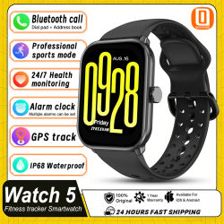 Nuevo Reloj Inteligente Deportivo Watch 5 para Hombre y Mujer, Pantalla AMOLED de 2.01'', Monitor de Actividad Física, Frecuencia Cardíaca, ECG, Resistente al Agua, GPS, Llamadas