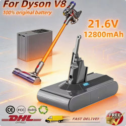 Batería de Repuesto de 12800mAh y 21.6V para Dyson V8 2026, Nueva, para Aspiradora Portátil Dyson V8