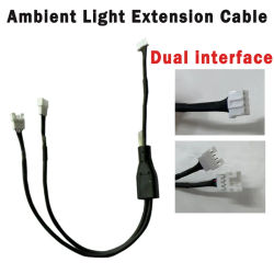 1X Cable de extensión de luz ambiental para coche de línea extendida, conexión Dual, compatible con conectar luces, barra de altavoces, luz de almacenamiento, luz de puerta