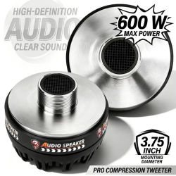 2 Altavoces de Agudos de Titanio de 3.75 Pulgadas, 600W, Audio Profesional, Alta Frecuencia, 8 Ohmios, para Cine en Casa, Música y Automóvil