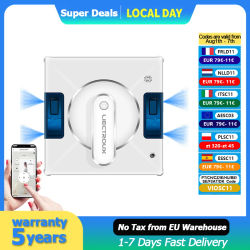 Robot Limpiacristales Liectroux YW509, Pulverizador de Agua de 4 Vías, Robot Limpiacristales para Pisos, Paredes y Vidrios del Hogar, Robot Aspirador para Ventanas, Navegación Inteligente,T