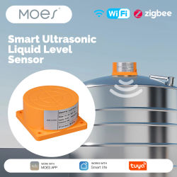 ​ ​ MOES WiFi/ZigBee Detector ultrasónico de nivel de agua - Monitor de tanque inteligente con alarmas en tiempo real, control remoto por aplicación Tuya