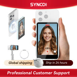 SYNCO XView-Monitor de teléfono inalámbrico magnético para iPhone y Android, cámara trasera 4K/1080p, pantalla Vlog con alcance de 164 pies para YouTube