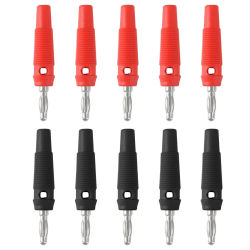 10 Uds 32A tipo tornillo de alta corriente 4mm conectores Banana conector macho apilable adaptador de Cable de altavoz 4mm enchufes Banana de alta corriente