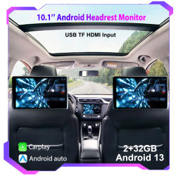 10,1 "HD 1280*800 Android 13 Monitor para reposacabezas de coche tableta para asiento trasero Multimedia Apple Carplay luces ambientales BT SD entrada HDMI