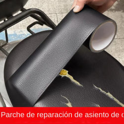 Cinta de reparación de cuero de 5m/196 pulgadas, pieza autoadhesiva para asientos de muebles, repara grietas y desgastes