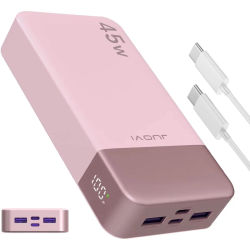 Batería Externa JUOVI de 20000mAh y 45W con Carga Rápida, Cargador Portátil Superrápido con Pantalla LED para iPhone 17, 16 y 15