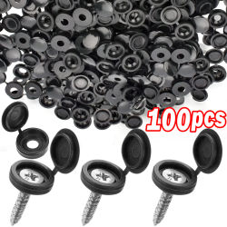 5/100 Uds tapa de tornillo de plástico con bisagras tuercas plegables tapa protectora botón tornillo muebles de madera tuercas decorativas pernos Hardware