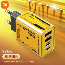 Cargador Xiaomi 120W carga Ultra rápida GaN tipo C cargador de teléfono USB-C QC 3,0 adaptador de cargador de teléfono para iPhone Samsung Xiaomi
