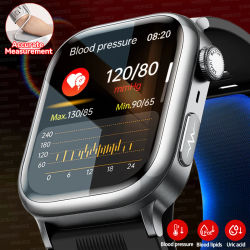 2025New actualización bomba de aire airbag medida precisa de la presión arterial reloj inteligente ECG + HRV lípidos ácido úrico AI diagnóstico Smartwatch NFC